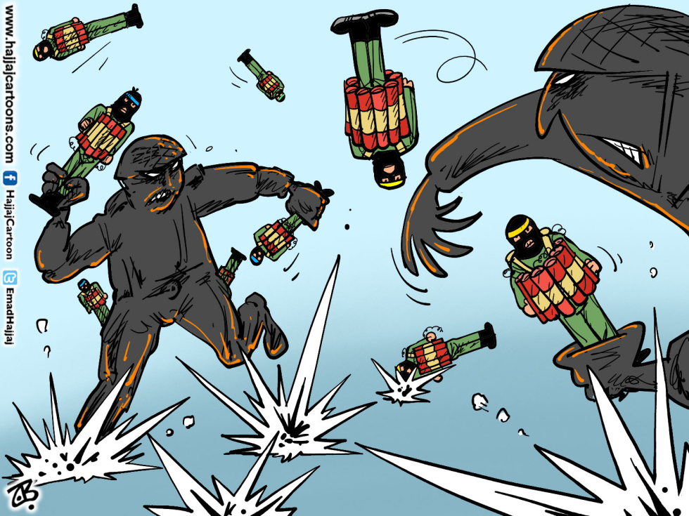  SUICIDE BOMBERS by Emad Hajjaj