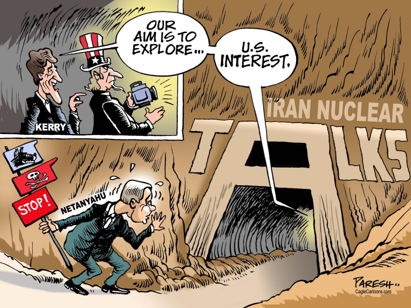 USA, Iran and Israel COLOR