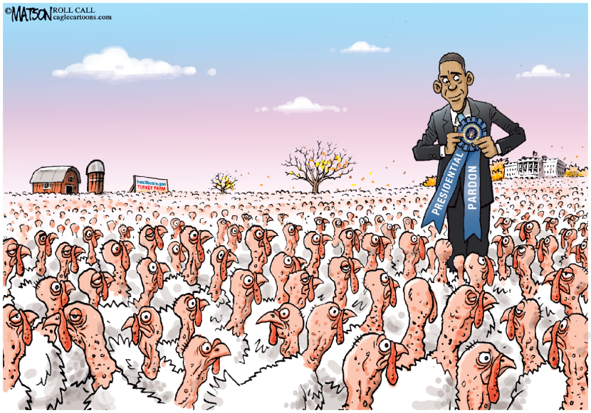 President Obama Pardons Himself for healthcare.gov Turkey-COLOR