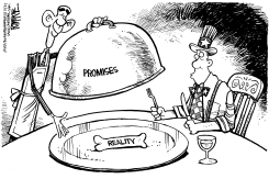 OBAMA PROMISES by Rick McKee