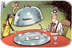 OBAMA PROMISES  by Rick McKee