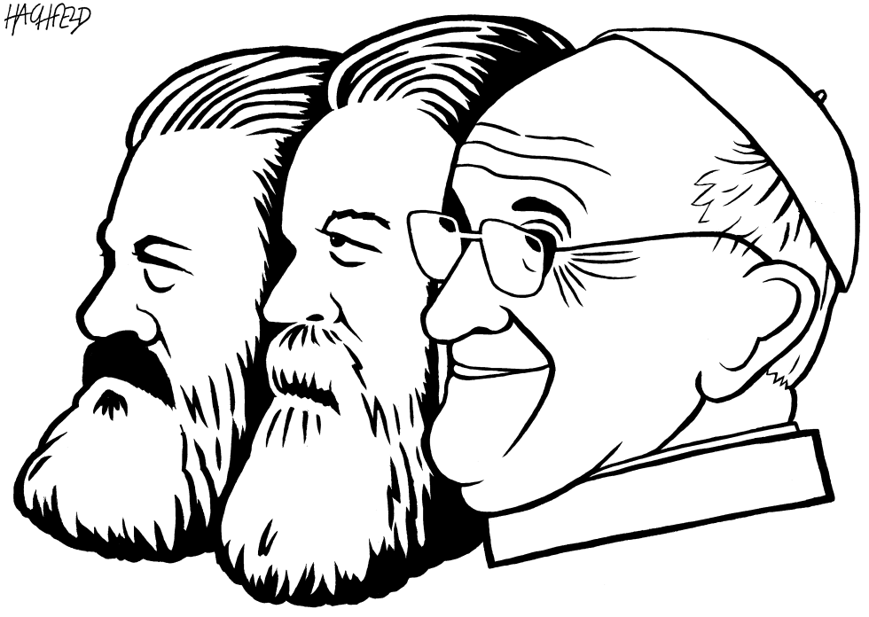 Marx, Engels, Pope Francis