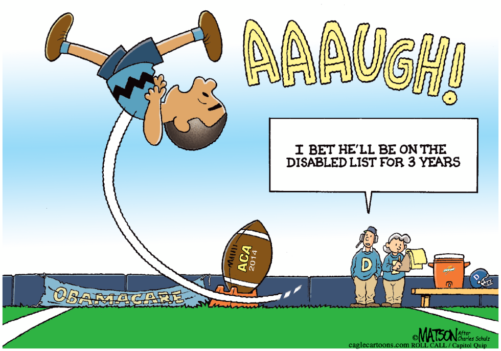 Obama Tries to Kick ACA Football-COLOR