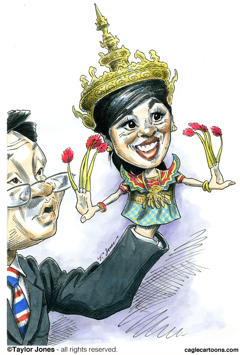 Yingluck and Thaksin Shinawatra - COLOR