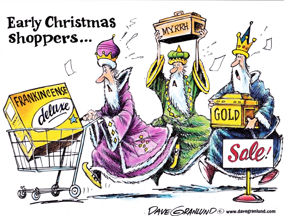  EARLY CHRISTMAS SHOPPERS by Dave Granlund