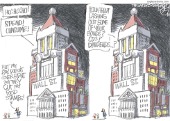 WALL STREET SANTA  by Pat Bagley