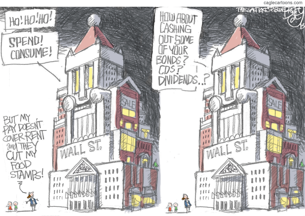  WALL STREET SANTA by Pat Bagley