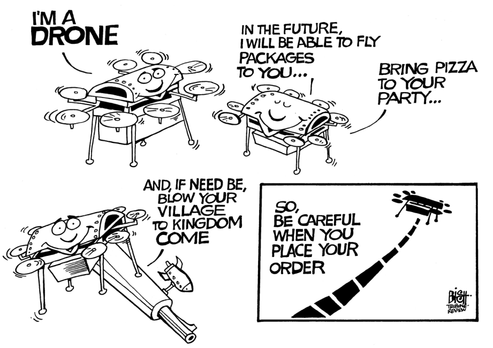 THE FUTURE OF DRONES, B/W