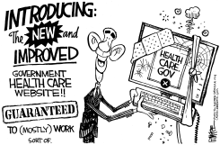 OBAMACARE SITE FIXED by Rick McKee
