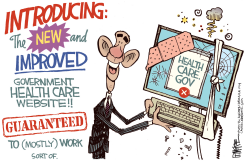 OBAMACARE SITE FIXED  by Rick McKee