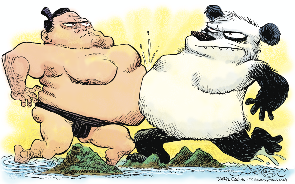  CHINA - JAPAN ISLANDS DISPUTE  by Daryl Cagle