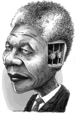 NELSON MANDELA by Adam Zyglis