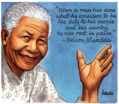 NELSON MANDELA by Peter Lewis