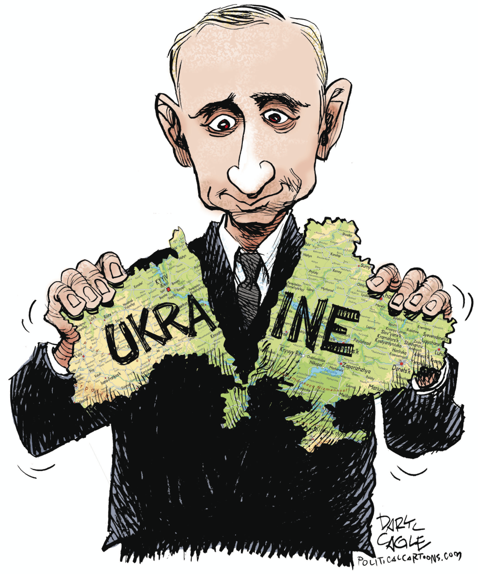  PUTIN TEARS UKRAINE by Daryl Cagle