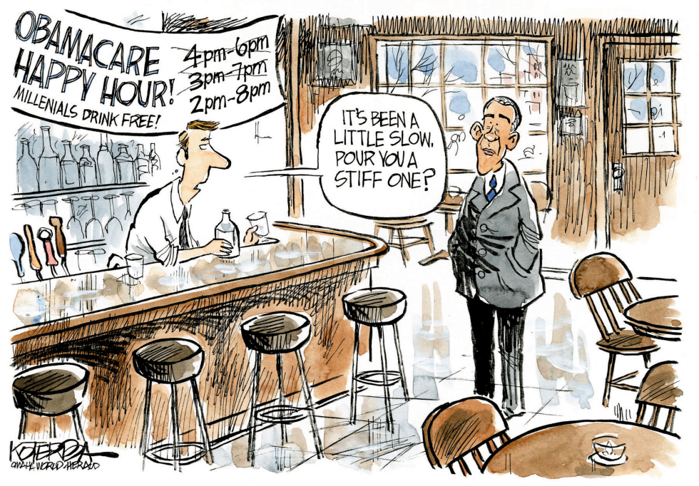  OBAMACARE HAPPY HOUR by Jeff Koterba