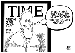 POPE FRANCIS PERSON OF THE YEAR, B/W by Randy Bish