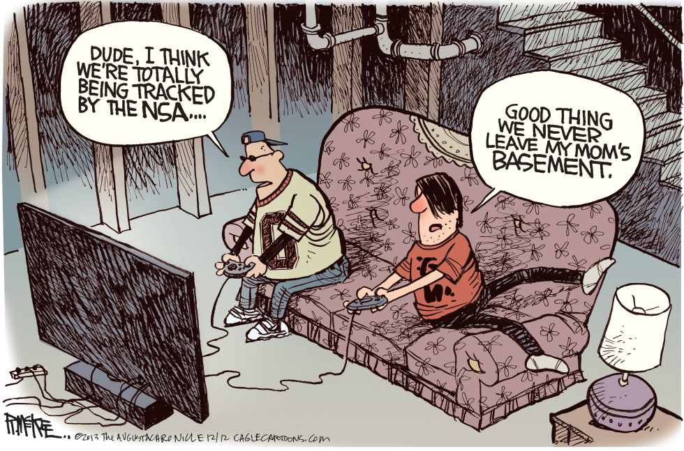  NSA TRACKS GAMERS by Rick McKee