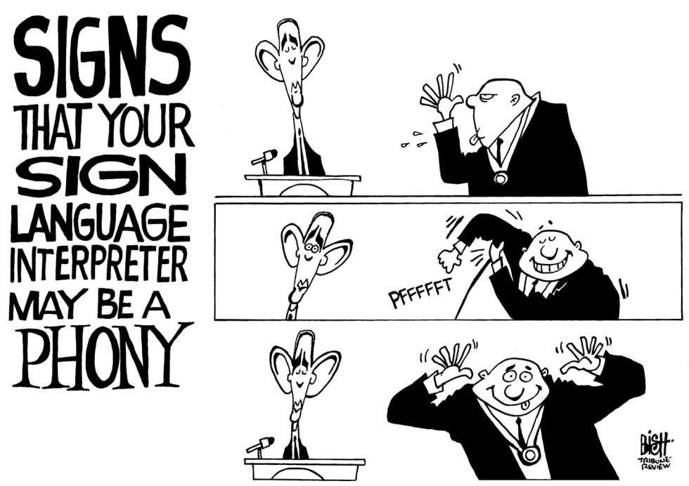 SIGN LANGUAGE INTERPRETER, B/W