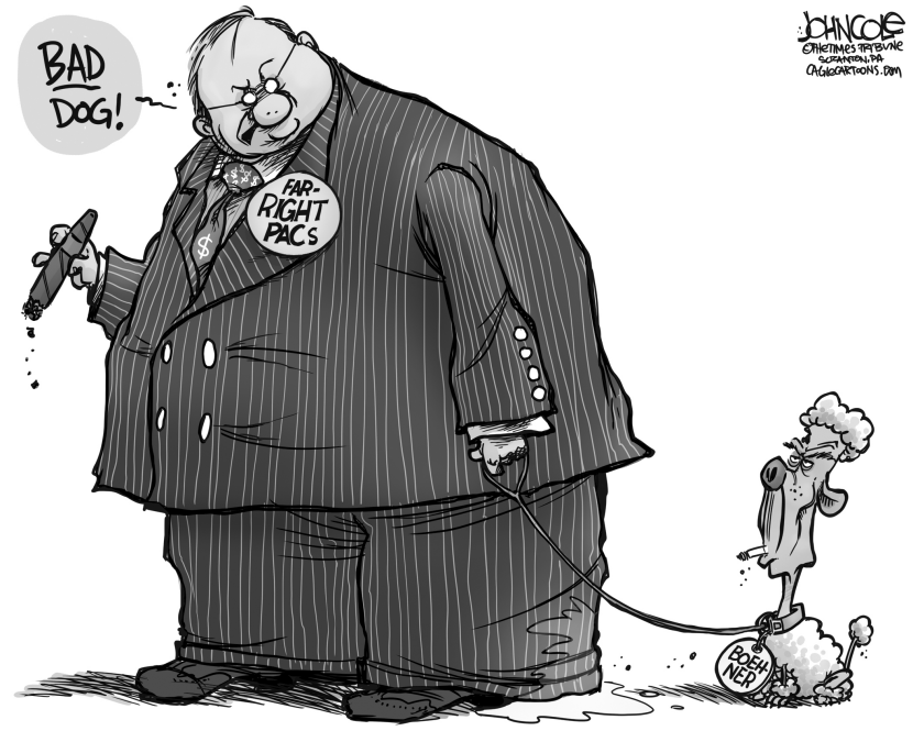 Boehner the poodle BW