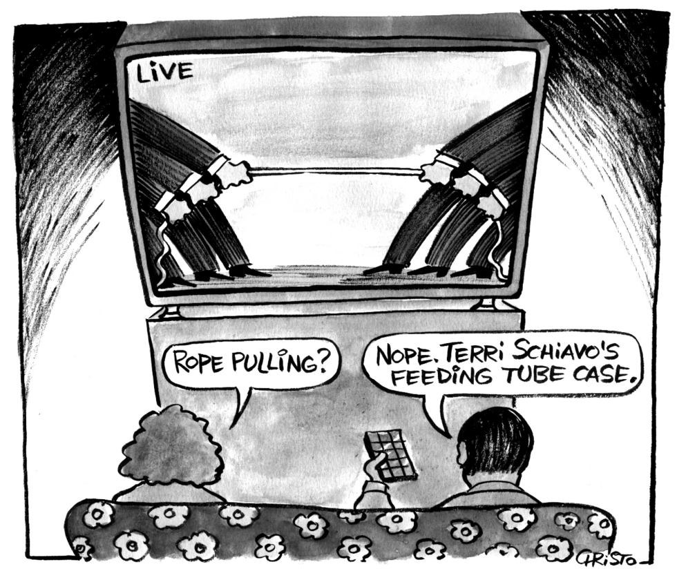 Watching TV  BW