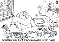 MEGA MILLIONS CHRISTMAS, B/W by Randy Bish