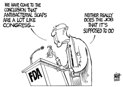 ANTIBACTERIA AND CONGRESS, B/W by Randy Bish