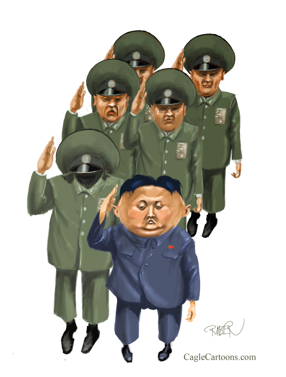  KIM IL JUNG AND HEADLESS GUY by Riber Hansson