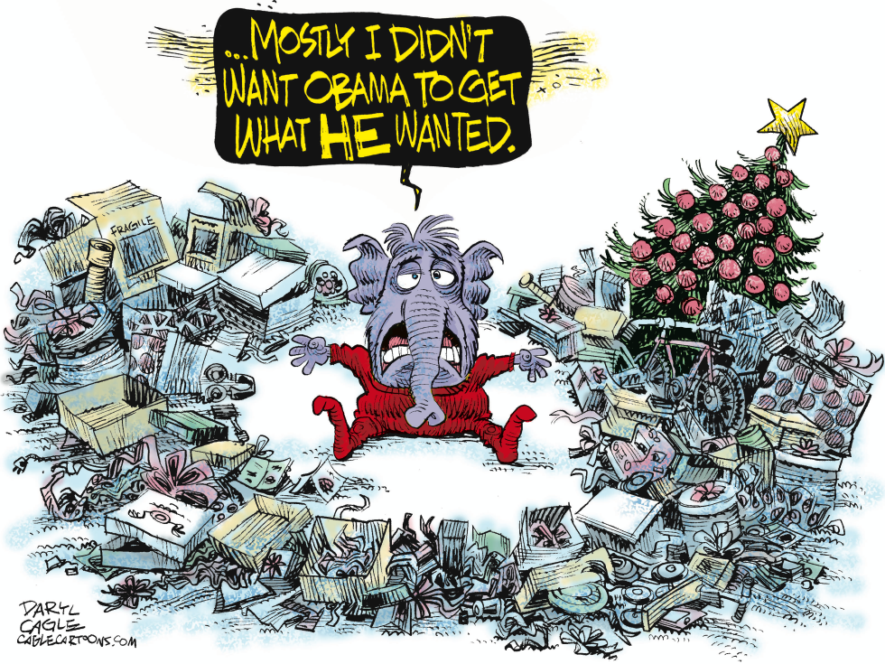  CHRISTMAS GOP AND OBAMA by Daryl Cagle