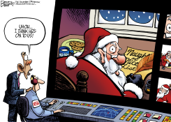 SANTA SNOOPING  by Nate Beeler
