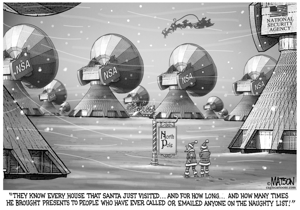  NSA SPYING ON SANTA by RJ Matson