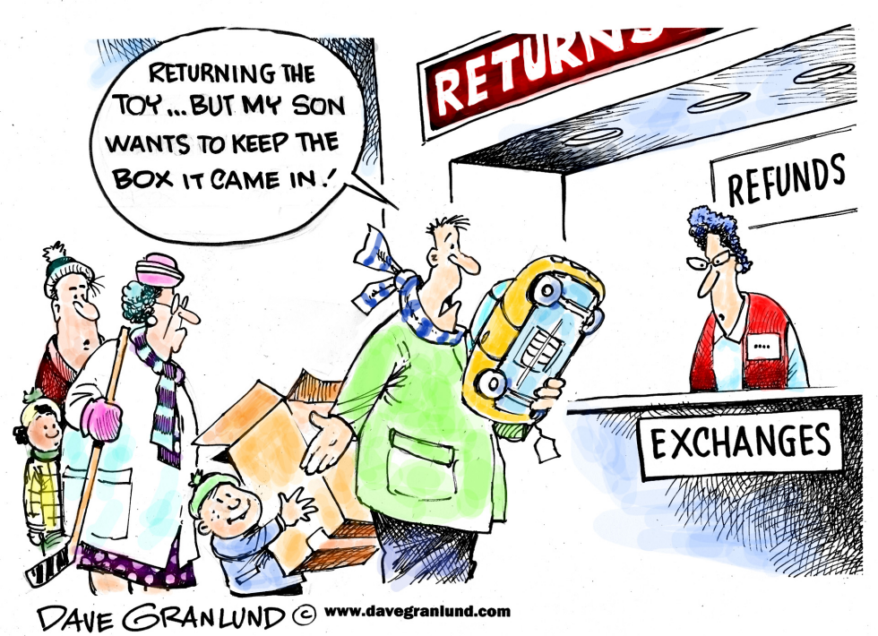  RETURNING GIFTS by Dave Granlund