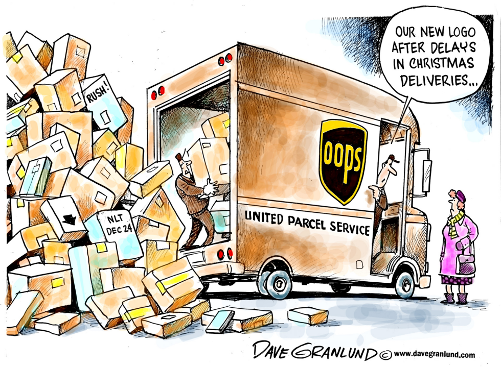  UPS DELIVERY DELAYS by Dave Granlund