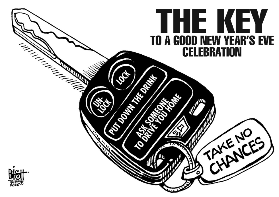 NEW YEAR'S DRINKING AND DRIVING, B/W