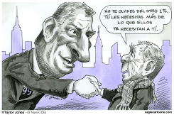 BILL DE BLASIO Y MIKE BLOOMBERG -  by Taylor Jones