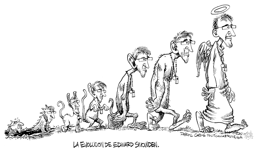  PERCEPCIONES SOBRE LA EVOLUCION DE EDWARD SNOWDEN by Daryl Cagle