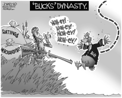 BUCKS DYNASTY BW by John Cole