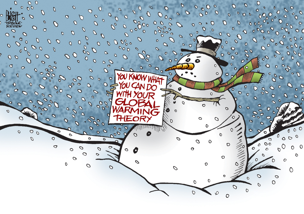 GLOBAL WARMING SNOWMAN, COLOR