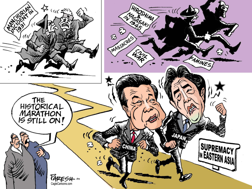 China versus Japan COLOR