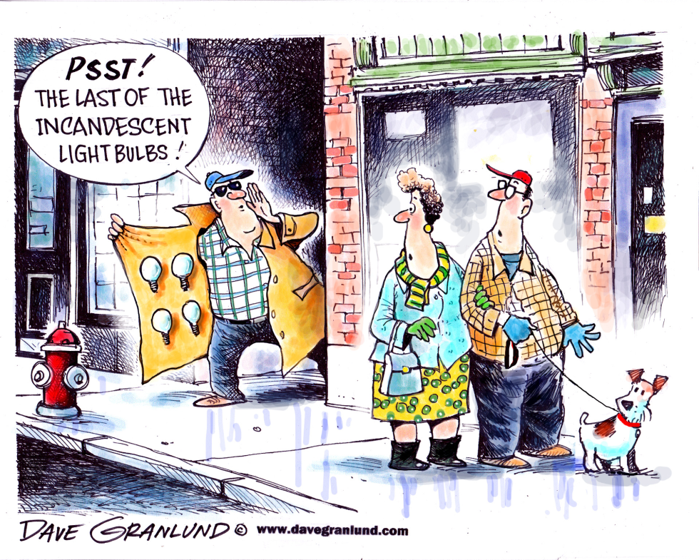 INCANDESCENT BULBS by Dave Granlund