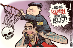 RODMAN ASSIST  by Rick McKee