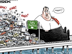 CHRISTIE ROADBLOCK  by Steve Sack