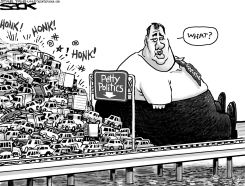 CHRISTIE ROADBLOCK by Steve Sack