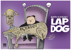 KIM JONG UN'S LAP DOG,  by Randy Bish