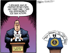 CHRISTIE APOLOGY  by Nate Beeler