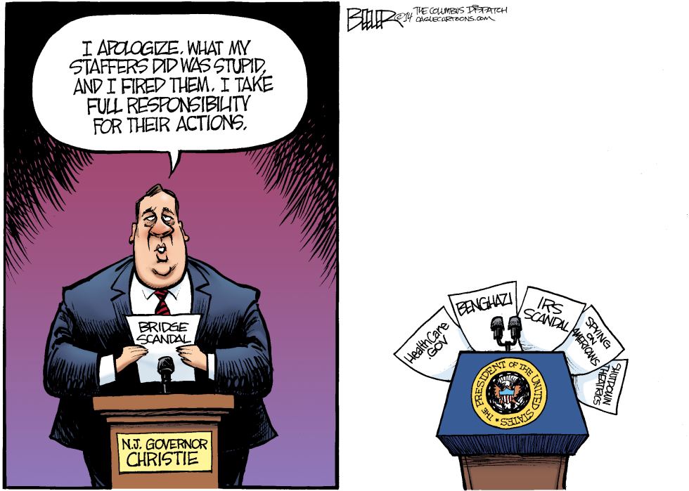  CHRISTIE APOLOGY by Nate Beeler