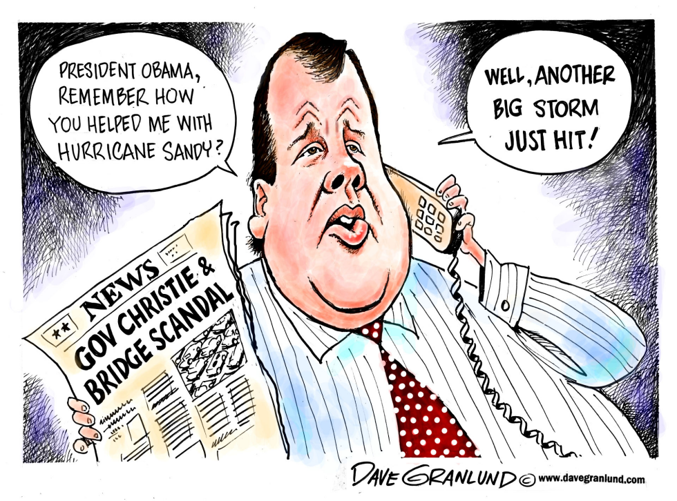  CHRISTIE SCANDAL DAMAGE by Dave Granlund