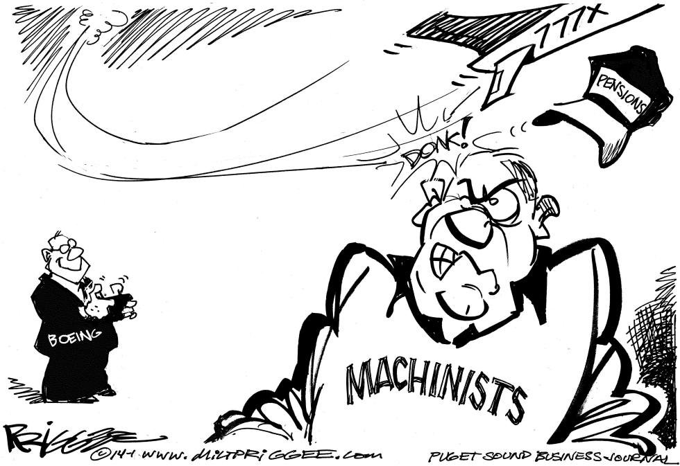  BOEING VS MACHINISTS by Milt Priggee