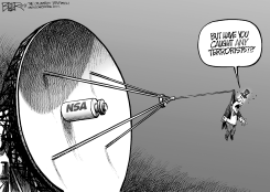 CAUGHT BY THE NSA by Nate Beeler