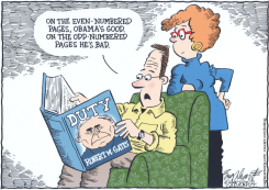 ROBERT GATES BOOK DUTY  by Bob Englehart