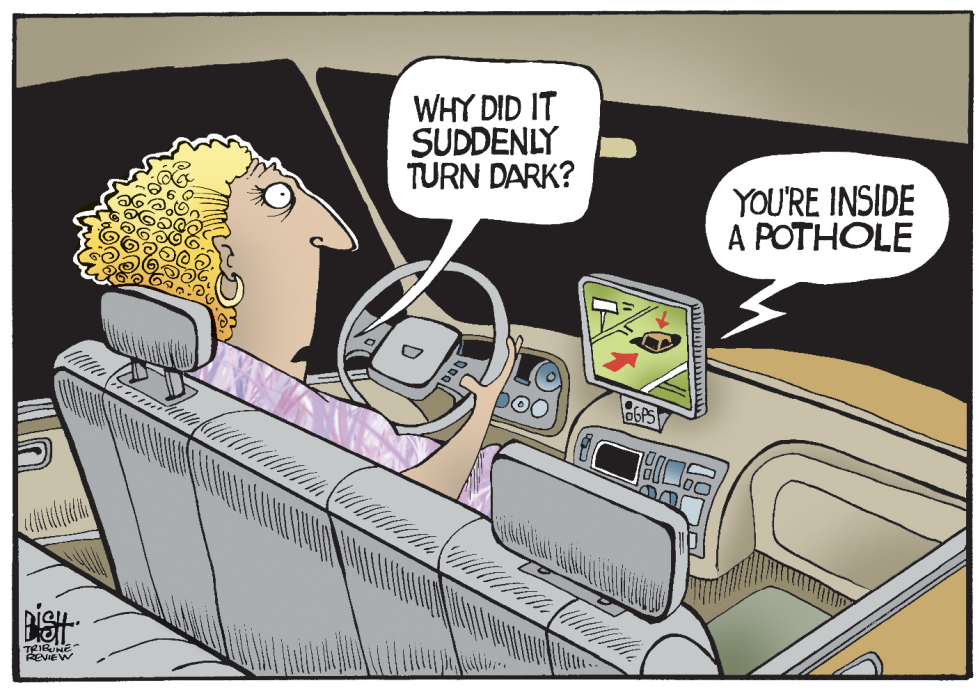 POTHOLES AND GPS, COLOR